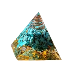 Pirâmide Orgonite - Turquesa - loja online