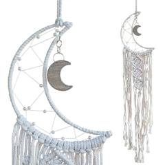 Decoração Em Macramê Ornamento Moon