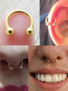 Piercing Ferradura Dourado - comprar online