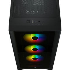 Imagen de Gabinete Corsair iCUE 4000X RGB TG Black Vidrio Templado