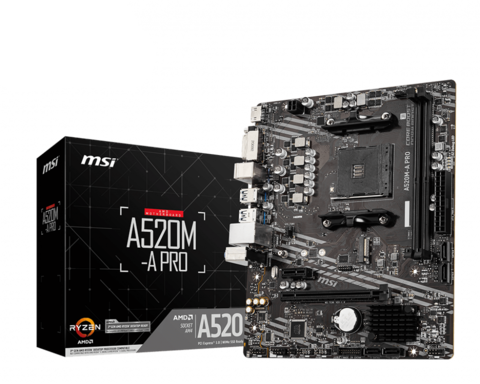 MOTHERBOARD MSI A520M-A PRO AM4