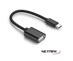 ADAPTADOR OTG NETMAK TIPO C (M) A USB 2.0 (H) NM-C104