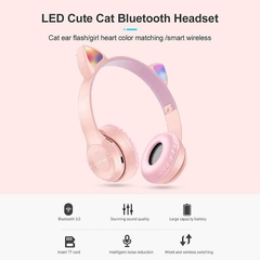 Auriculares con Orejas CAT EAR Y47 Inalámbricos Negro/Rosa/Violeta - tienda online