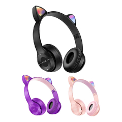 Auriculares con Orejas CAT EAR Y47 Inalámbricos Negro/Rosa/Violeta
