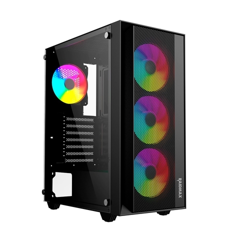 GABINETE RAIDMAX V100 VECTOR TG RGB MESH BLACK