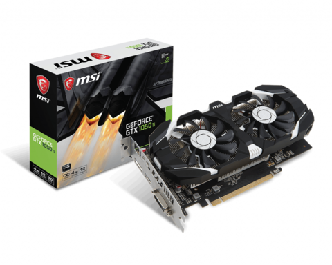 Placa De Video MSI GeForce GTX 1050 Ti 4GB OC GDDR5