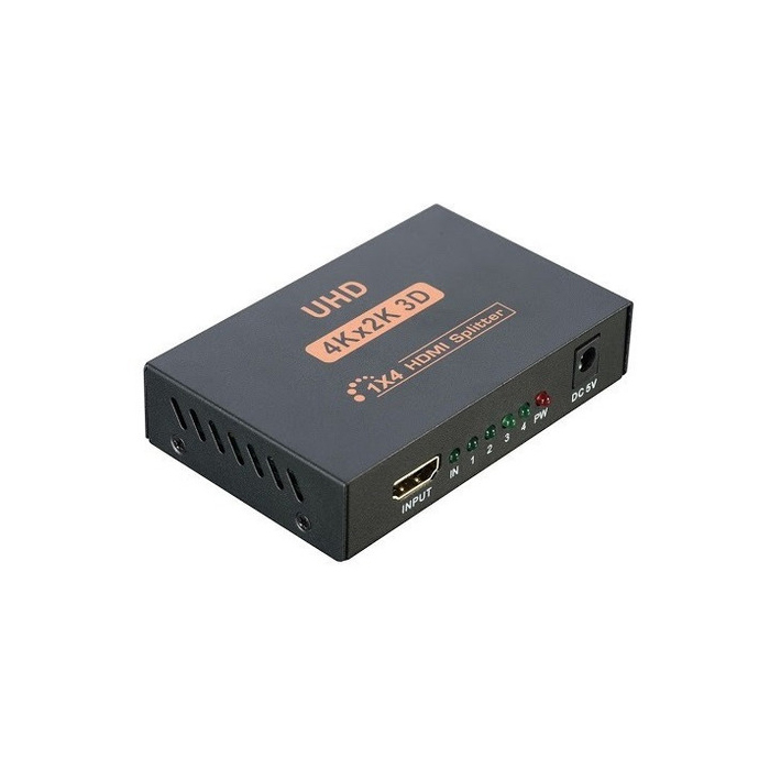 Multiplicador de señal HDMI - 1 entrada HDMI - 4 salidas HDMI - Hasta 4K*2  - Longitudes máximas de salida 25 m - Alimentación 5 V CC - PT REFURB