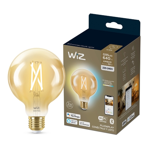 LAMPARA WIZ LED SMART G95 TW/7W E27 AMBER 6/1PF