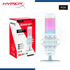 Microfono HyperX QuadCast S RGB Condensador Blanco 519P0AA - CUMBRE MEGACOMPU