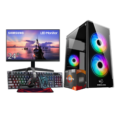 PC AMD RYZEN 5 5600G | 8GB RAM | SSD 240GB | 500W 80+ | MONITOR 24” | PERIFERICOS