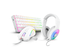 Imagen de Combo Gamer 3 En 1 Teclado, Mouse Y Headset Redragon White S129w