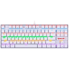 Teclado Mecánico Redragon Kumara White K552-KR RGB Switch Red