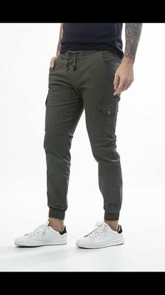 Pantalones jogger de gabardina elastizada PREMIUM