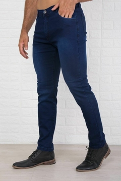 Jean semi chupin AZUL LOCALIZADO NICO - comprar online