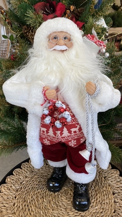 Papa Noel con tapado blanco - comprar online