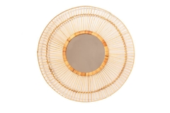 Espejo circular varillas de bambu - comprar online