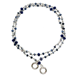 Metalic Blue & Silver Hang Mask - comprar online