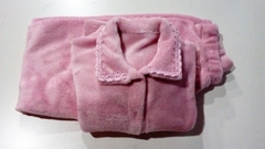 Pijama de Inverno Thamawey Aberto Feminino Fleece Rosa - comprar online
