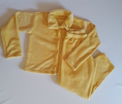 Pijama de Inverno Thamawey Aberto Feminino Fleece Amarelo - Thamawey
