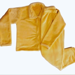 Pijama de Inverno Thamawey Aberto Feminino Fleece Amarelo na internet