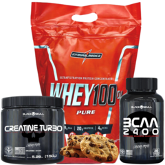 Combo - Creatiana + Bcca Black Skull + Whey Integralmédica