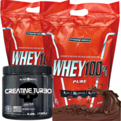 Combo - Whey Integralmedica Chocolate + Creatina Black Skull