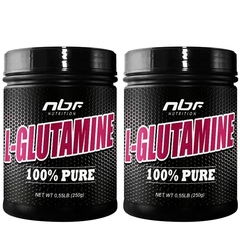 L-GLUTAMINE 100% PURE 250GRAMAS + 250GRAMAS  DOUBLE – NBF NUTRITION