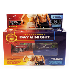 TERMOGÊNICO EMAGRECEDOR COMBO ABDOMEN DAY E NIGHT - 120CÁPSULAS - BODYACTION