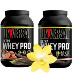 2X Whey Protein Ultra Universal -Sabor Baunilha 909g cada