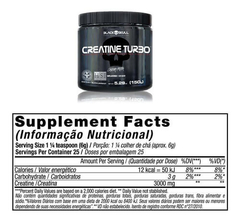 Creatina Cratine Turbo Black Skull 150g ingredientes 