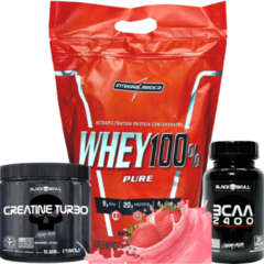 Combo - Creatiana + Bcca Black Skull + Whey Integralmédica