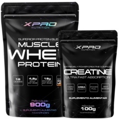 KIT Whey Protein Concentrado Muscle Xpro 900g + Creatina Monohidratada Xpro Refil 100g