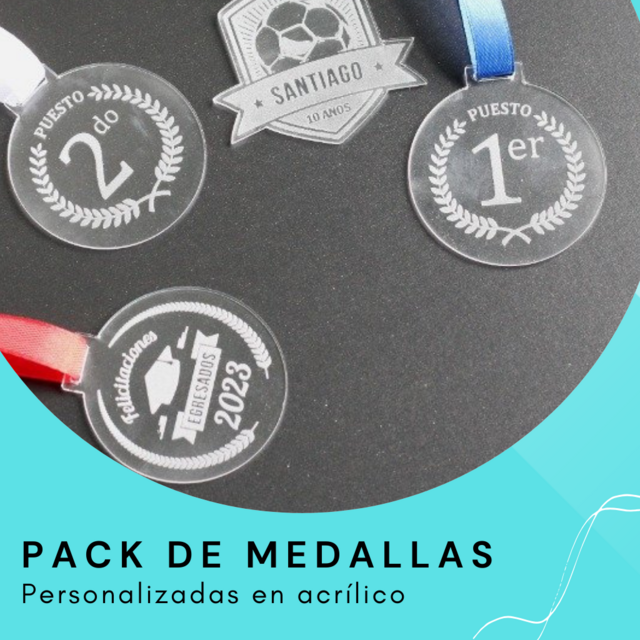 Kit de medallas de acrílico personalizadas