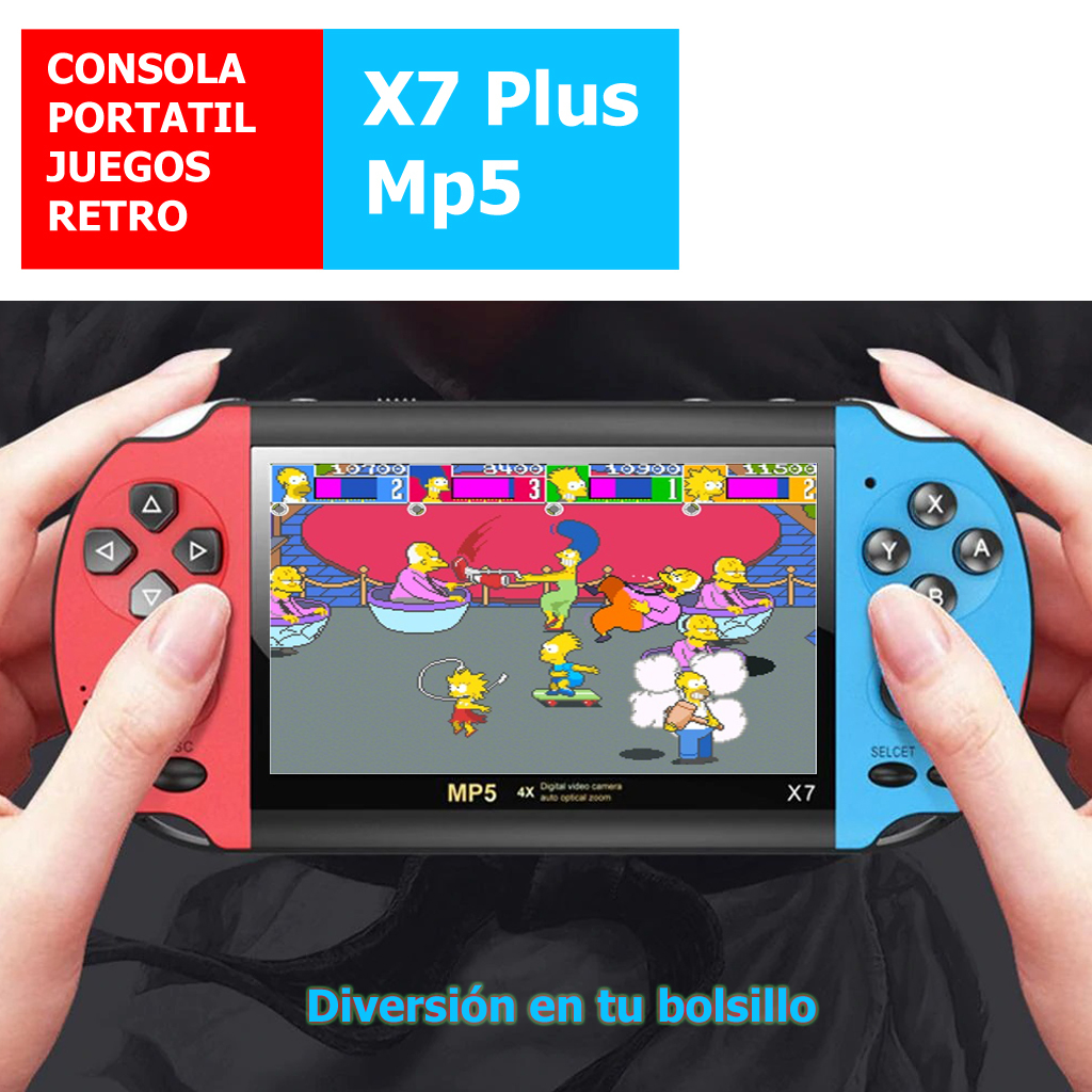 Consola Portátil Multiplataformas x7 Azul y Roja