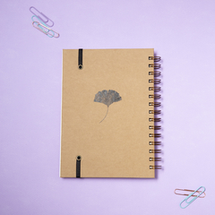 Cuaderno anillado A5 Kraft GINKGO - Pez Azul Tienda