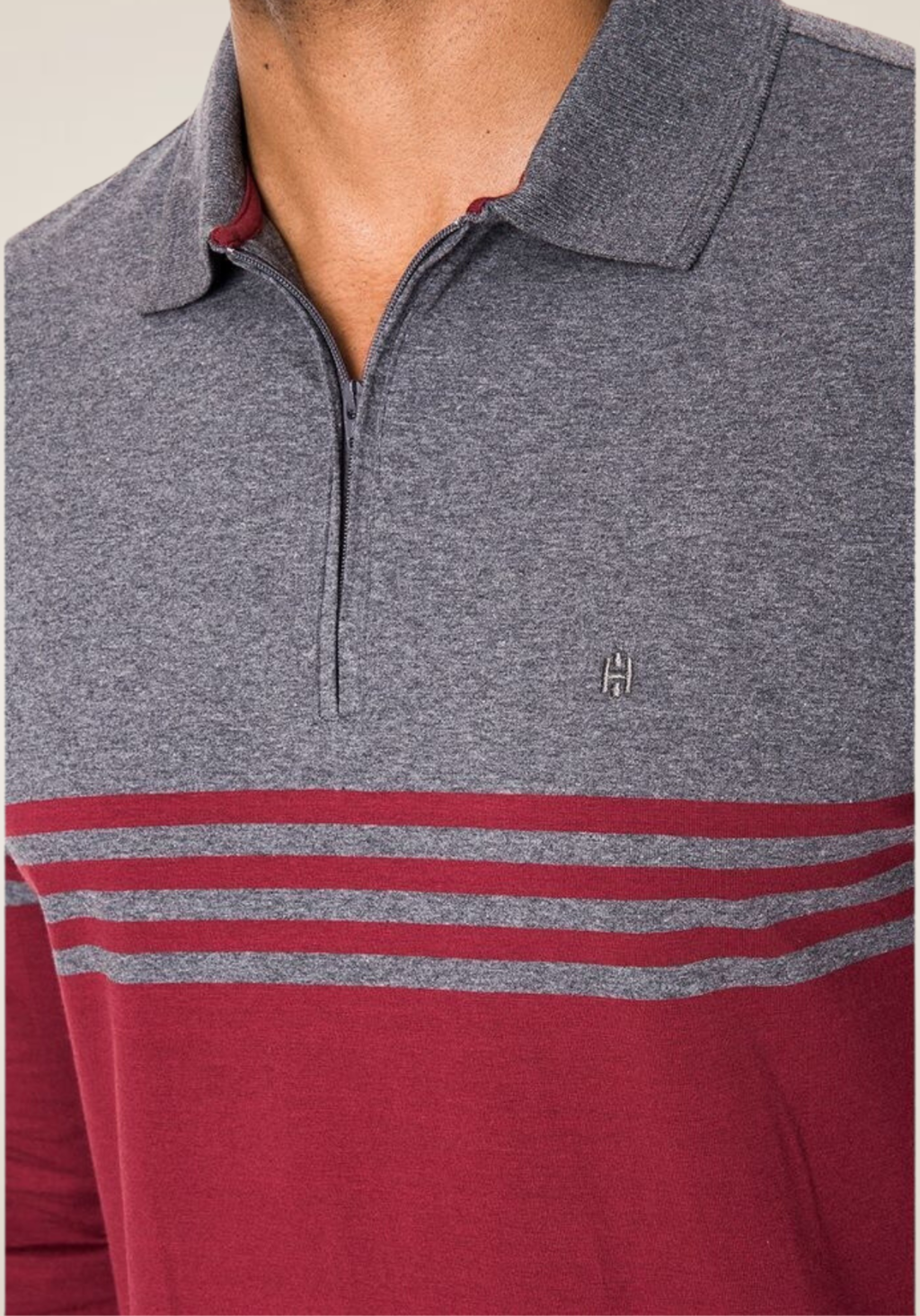 Polo Lacoste Masculina Classic Fit Mescla Areia