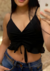 Top Cropped Feminino de Alça Com Franzido Busto PuraMania na internet