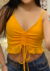 Top Cropped Feminino de Alça Com Franzido Busto PuraMania