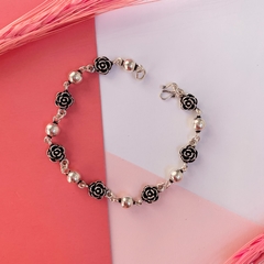 Pulseira rosas com bolas