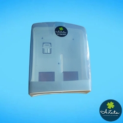 DISPENSER PARA TOALLAS INTERCALADAS, LINEA FUME CELESTE