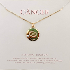 Gargantilha com pingente de signo banhada em ouro 18K na internet