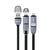 CABLE FLAT 1.5M 2 EN 1 BLACK FICHA MICRO USB Y iPHONE - comprar online