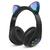 Auriculares Orejas De Gato Bluetooth Hifi-stereo C Led M2 Negro - Insumos TEC