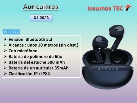 Auriculares Gamer Inalámbricos Bluetooth Haylou X1 2023 Color Negro