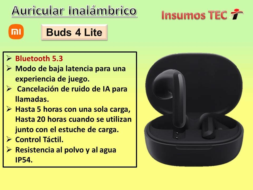 Auriculares Inalámbricos Bluetooth Xiaomi Redmi Airdots Buds 4 Blanco