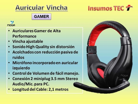 Auricular Gamer Ng-8620 Stormer Micrófono Noga