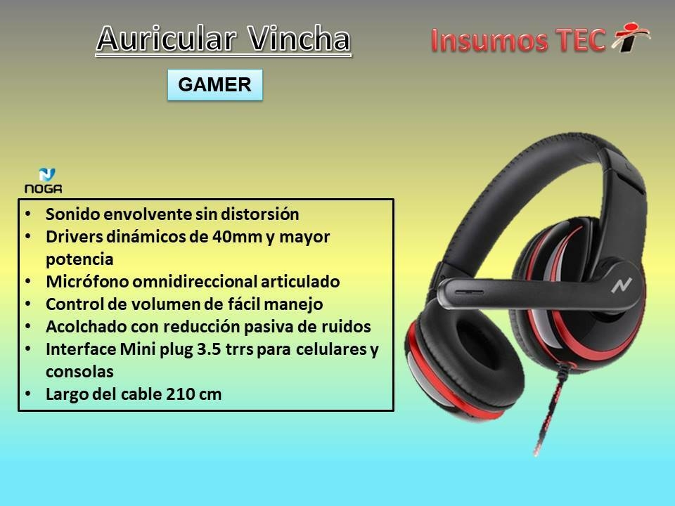 Auricular Gamer Con Microfono Y Luces Stereo Con Cable Jack 3.5