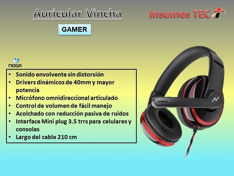 Auriculares On Ear Gamer NOGA ST-8101