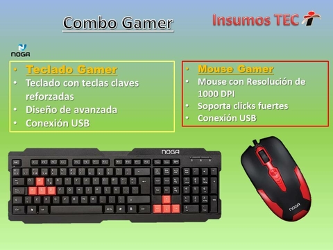Combo Gamer Teclado Y Mouse Gaming Noga Stormer Nkb-300