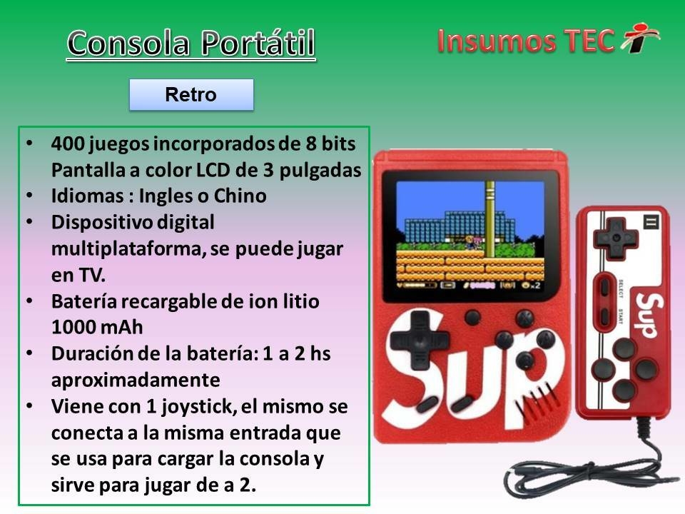 Consola Portátil Retro Sup con joystick - One Store